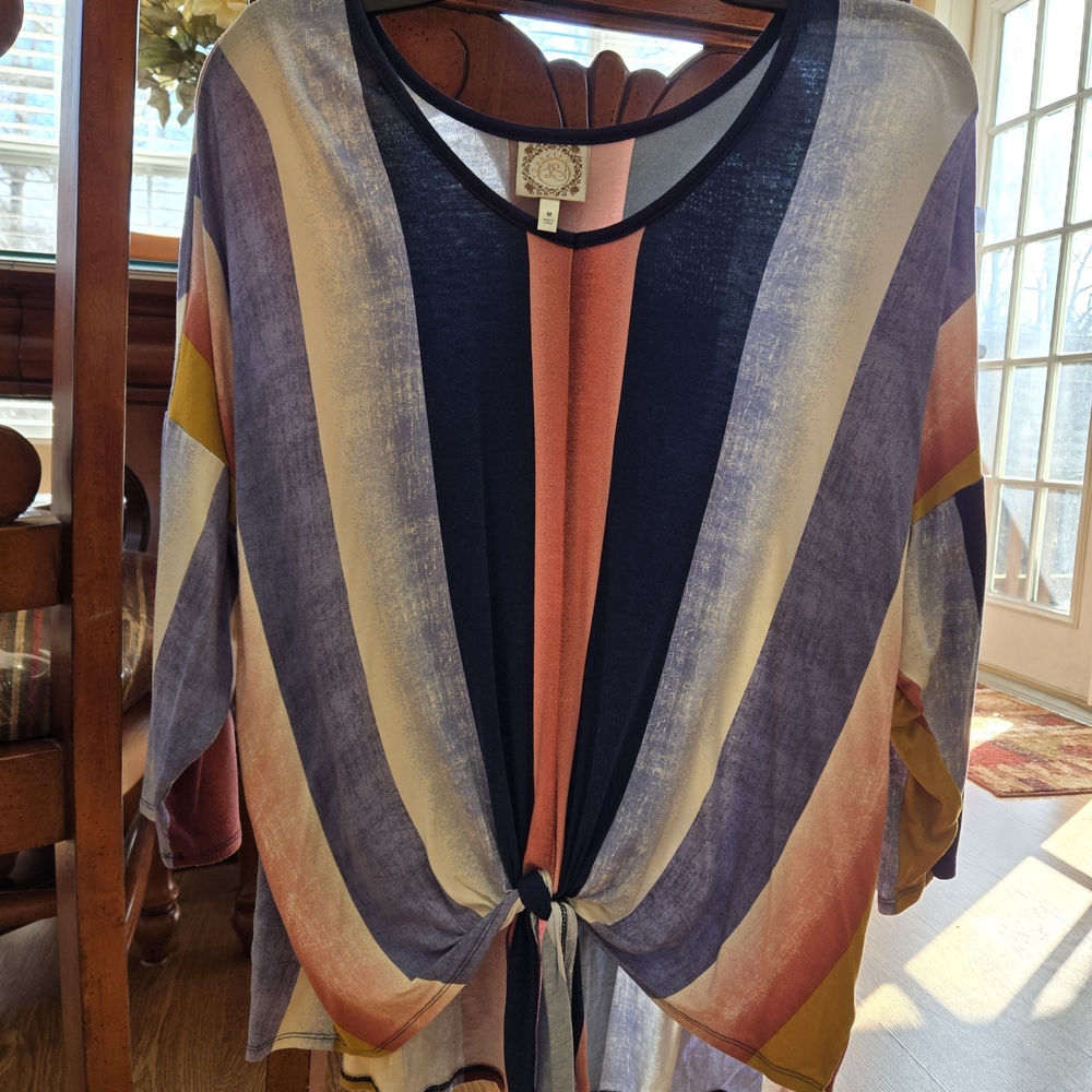 Colorful Striped Women's Blouse